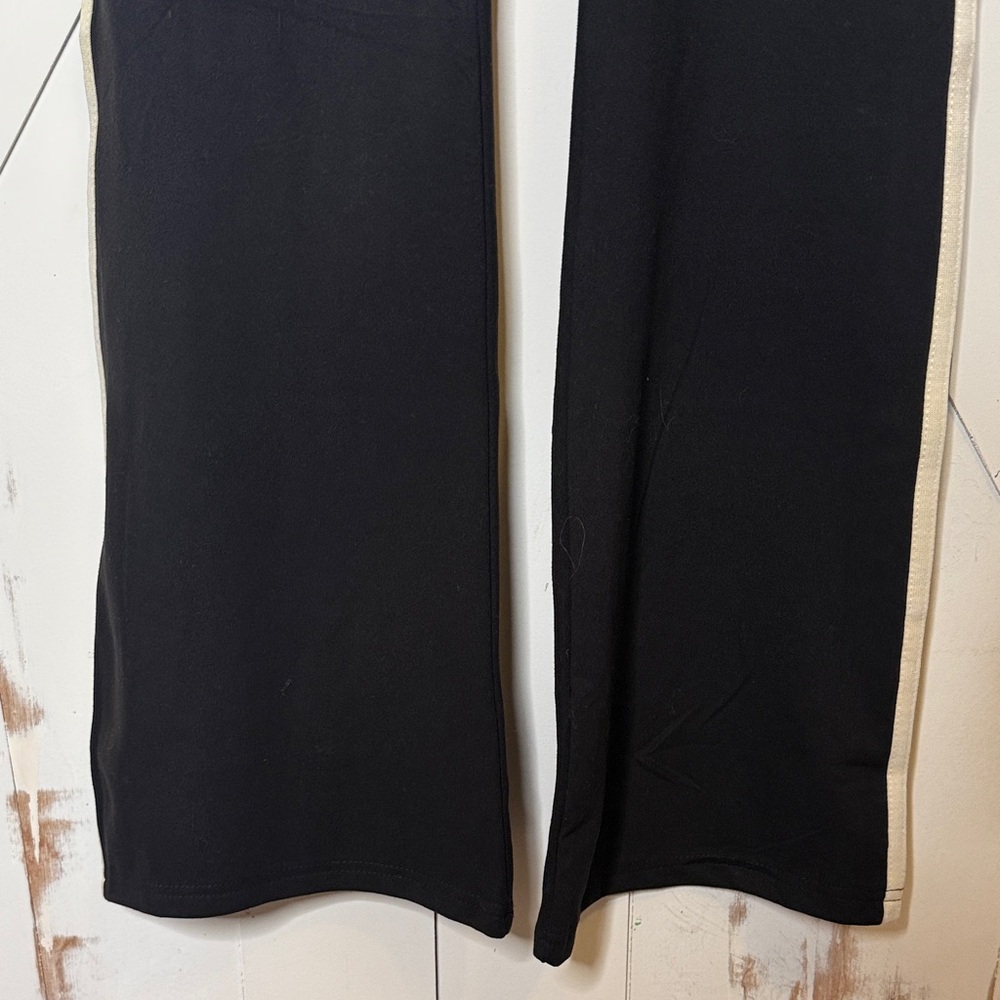 Love Tree Black Flare Pants with White Side Stripes - Picture 9 of 15